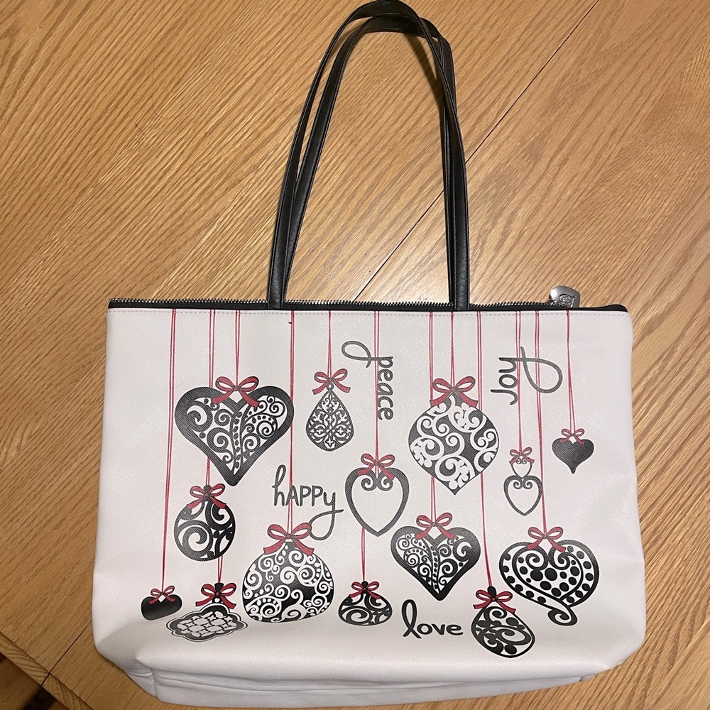 Brighton Holiday Tote | Peace Joy Happy Love |
